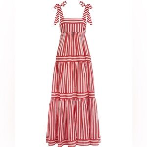 ZIMMERMANN and White Striped Maxi Dress